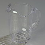 Carlisle 554407 60-oz NSF Polycarbonate Window Pitcher w/ Smooth Surface, Clear