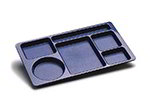 Carlisle 61525 Rectangular (6)Compartment Tray - Left-Handed, 15x8-3/4