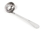 Carlisle 600295 Aria Ladle, 1 oz, 9-1/2 in, Oval Bowl, Hollow Handle, Stainless