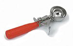 Carlisle 60300-24 1-Piece Color Coded Disher Size 24 , 1-3/4-oz Bowl, Red