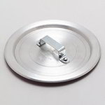 Carlisle 604007 7-in Dia Flat Cover w/ Looped Handle, Heavy Duty Aluminum
