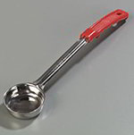 Carlisle 604360 Portion Control Spoon, 2-oz, Stainless Steel, Red