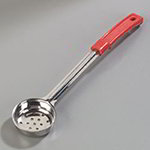 Carlisle 604361 Perforated Portion Control Spoon, 2-oz, Stainless Steel, Red