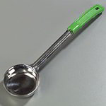 Carlisle 604380 Portion Control Spoon, 4-oz, Stainless Steel, Green