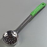 Carlisle 604381 Portion Control Spoon, 4 Oz. Perforated, Green