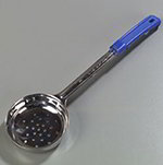Carlisle 604393 Portion Control Spoon, 8-oz, Perforated, Blue