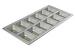 Carlisle 606903 12-Loaf Mini-Loaf Pan, Standard Size Cups, Heavy Frame