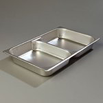 Carlisle 607002D Full Size Divided Steam Pan, 2.5-in Deep, 24-Ga. Stainless