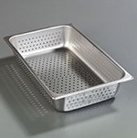 Carlisle 607004P Full Size Perforated Steam Pan, 4-in Deep, 24-Ga. Stainless