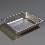 Carlisle 607122 Half Size Anti-Jam Steam Pan, 2.5-in Deep, 24-Ga. Stainless