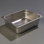 Carlisle 607124 Half Size Anti-Jam Steam Pan, 4-in Deep, 24-Ga. Stainless