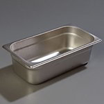 Carlisle 607134 Third Size Anti-Jam Steam Pan, 4-in Deep, 24-Ga. Stainless