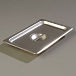 Carlisle 607140C Fourth Size Steam Pan Cover w/ Handle, 24-Ga. Stainless