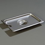 Carlisle 607140CS Fourth Size Slotted Steam Pan Cover w/ Handle, 24-Ga. Stainless
