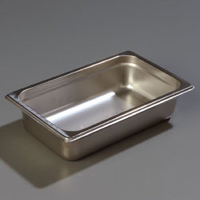 Carlisle 607142 1/4 Size Steam Table Pan - 2-1/2" D, Stainless