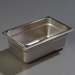 Carlisle 607144 Fourth Size Anti-Jam Steam Pan, 4-in Deep, 24-Ga. Stainless