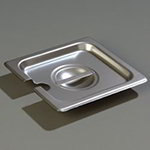 Carlisle 607160CS 1/6-Size Slotted Steam Table Pan Cover, 24-Ga. Stainless