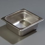 Carlisle 607162 1/6-Size Steam Table Pan w/ 2.5-in Deep, 24-Ga. Stainless
