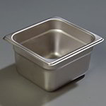 Carlisle 607164 1/6-Size Steam Table Pan w/ 4-in Deep, 24-Ga. Stainless