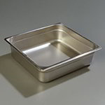 Carlisle 607234 2/3-Size Steam Table Pan w/ 4-in Deep, Stainless
