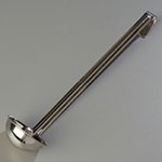 Carlisle 607353 3-oz Round Serving Ladle - Hooked Handle, Stainless