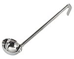 Carlisle 607358 8-oz Round Serving Ladle - Hooked Handle, Stainless