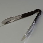 Carlisle 60756003 9.5-in Utility Tong w/ Black Handle, Heavy Duty Stainless