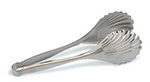 Carlisle 607692 Bread / Serving Tong, 10 in, Scalloped, One Piece, Mirror Polished SS