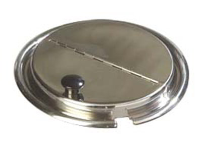 Carlisle 607707H 7-qt Inset Cover - Hinged, Notched Handle, Stainless Steel