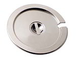 Carlisle 607711CS 11-qt Inset Cover - Notched Handle, Stainless Steel