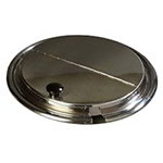 Carlisle 607711H 11-qt Inset Cover - Hinged, Notched Handle, Stainless Steel