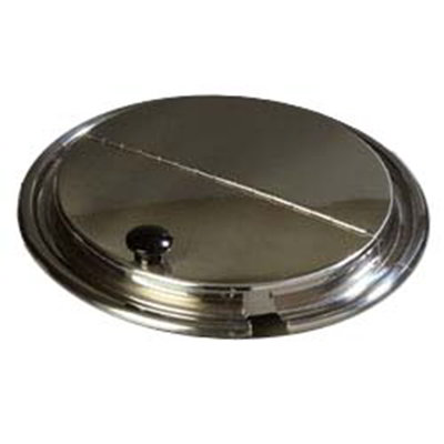 Carlisle 607711H 11-qt Inset Cover - Hinged, Notched Handle, Stainless Steel
