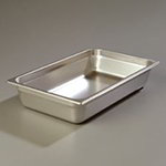 Carlisle 608004 Full Size Steam Table Pan, 4-in Deep, 22-Ga. Stainless
