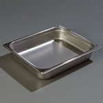 Carlisle 608122 Half Size Steam Table Pan, 2.5-in Deep, 22-Ga. Stainless