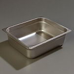 Carlisle 608124 Half Size Steam Table Pan, 4-in Deep, 22-Ga. Stainless