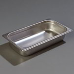 Carlisle 608132 1/3-Size Steam Table Pan, 2.5-in Deep, 22-Ga. Stainless