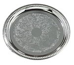 Carlisle 608905 Round 13-in Serving Tray w/ Gadroon Border, Chrome Plated