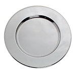 Carlisle 608924 12-3/16-in Charger Plate w/ Mirror Finish, Silver Chrome Plated
