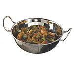 Carlisle 609094 7.5-in Balti Dish Serving Bowl w/ Handles, Stainless Steel