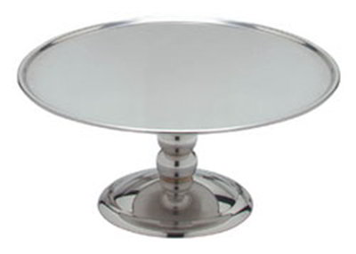 Carlisle 609168 14-in Round Cake Display Stand, Polished Stainless