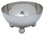 Carlisle 609172 26-oz Allegro Metal Serving Bowl w/ Globe Shaped Feet, Stainless Steel