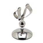 Carlisle 609179 4-in Allegro Number Stand, Weighted Base & Globe Motif, Stainless