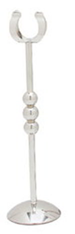 Carlisle 609184 12-in Allegro Number Stand, Weighted Base & Globe Motif, Stainless