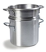 Carlisle 60921 12-qt Double Boiler Stock Pot w/ 12-qt Inset, Aluminum
