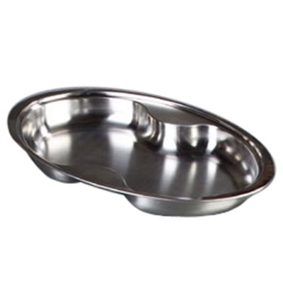 Carlisle 609510F 6-qt Oval Chafer Food Pan - 2-Compartment, Mirror-Finish Stainless