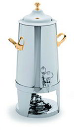 Carlisle 609801 1.5-Gallon Insulated Beverage Urn, Brass Handles & Knob, Stainless
