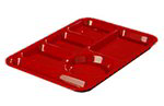 Carlisle 61405 Rectangular (6)Compartment Tray - Left-Handed, 13-7/8x9-7/8