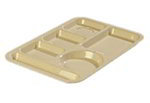 Carlisle 61425 Rectangular (6)Compartment Tray - Left-Handed, 13-7/8x9-7/8