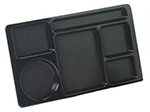 Carlisle 61503 Rectangular (6)Compartment Tray - Left-Handed, 15x8-3/4
