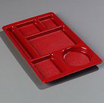 Carlisle 61505 Rectangular (6)Compartment Tray - Left-Handed, 15x8-3/4